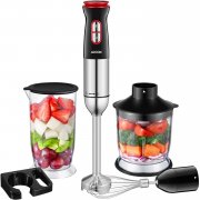 4 in 1 P&uuml;rierstab 800W, 500ml K&uuml;chenmaschine-Aufsatz und 700ml Becherglas