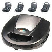  4-in-1-Snack-Maker Sandwichtoaster Waffeln backen Donuts-Maker und Kontakt-Grill f&uuml;r 17,99&euro;