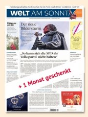 4 Monate WELT AM SONNTAG + 57,20&euro; Geldpr&auml;mie geschenkt dazu