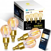 4 St&uuml;ck Aigostar Smart LED E14 Vintage Lampen kompatibel mit Alexa und Google Home
