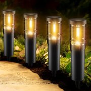 4 St&uuml;ck Ainostone Solarleuchten Warmwei&szlig;