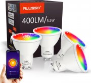 4 St&uuml;ck ALUSSO Smart WLAN RGB LED GU10 Lampen mit App Steuerung und Alexa Sprachsteuerung