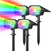 4 St&uuml;ck Biling RGB Solar Gartenstrahler
