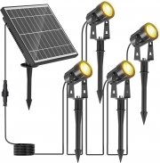 4 St&uuml;ck GEEDIAR LED Gartenleuchten mit Solarpaneele