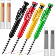 4 St&uuml;ck &lrm;Hiboom Tischler Bleistifte und Tieflochmarker inkl. 24 St&uuml;ck Ersatzminen
