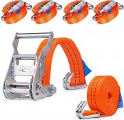 4 St&uuml;ck Industrie PLANET 2000kg 4m Spanngurte mit Ratsche