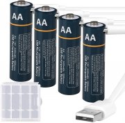 4 St&uuml;ck Kamnnor USB Typ-C 1,5V 2600mWh Lithium AA Akkus