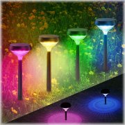 4 St&uuml;ck Linkind Venus Solar RGB LED Gartenleuchten