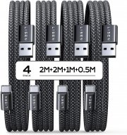 4 St&uuml;ck LISEN USB C 3.2A Schnellladekabel