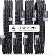 4 St&uuml;ck LISEN USB C auf USB C 60W PD 3.0 Schnellladekabel