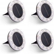 4 St&uuml;ck LUNSY Solar LED Bodenleuchten warmwei&szlig; und RGB