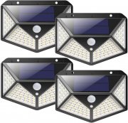4 St&uuml;ck Nuosife 100 LED Solarlampen mit Bewegungsmelder