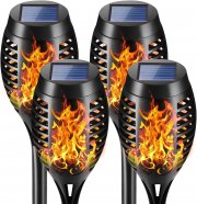 4 St&uuml;ck One Fire Solarleuchten mit Flammeneffekt
