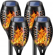 4 St&uuml;ck One Fire Solarleuchten mit Flammeneffekt