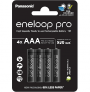4 St&uuml;ck Panasonic eneloop pro AAA/Micro Akkus mit min. 930 mAh