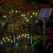 4 St&uuml;ck Seutgjie 8 LED Solar Gl&uuml;hw&uuml;rmchen Gartenlichter mit Fernbedienung