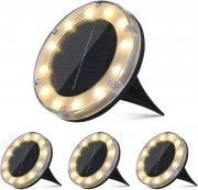 4 St&uuml;ck Tomshine 12 LED Solar Bodenleuchten Warmwei&szlig;