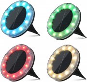 4 St&uuml;ck Tomshine RGB Solar Bodenleuchten