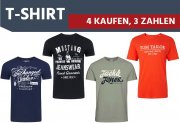 4 T-Shirts kaufen und nur 3 bezahlen bei Jeans Direct