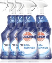 4 x 750 ml Sagrotan Bad-Reiniger Ozeanfrische 2in1 Desinfektionsreiniger mit Antischmutzfilm