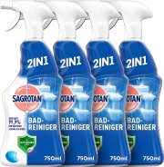 4 x 750 ml Sagrotan Bad-Reiniger Ozeanfrische 2in1 Desinfektionsreiniger mit Antischmutzfilm