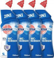 4 x 750 ml Sagrotan WC-Reiniger Ozeanfrische &ndash; 2in1 Reinigungsmittel mit Antischmutzfilm