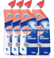 4 x 750 ml Sagrotan WC-Reiniger Ozeanfrische &ndash; 2in1 Reinigungsmittel mit Antischmutzfilm