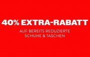 40% Extra-Rabatt auf bereits reduzierte Schuhe und Taschen f&uuml;r Damen und Herren bei Mirapodo