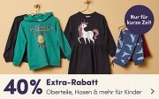 40% Extra-Rabatt auf Oberteile, Hosen & mehr f&uuml;r Kids bei MyToys