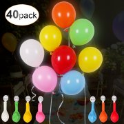 40 LED leuchtende bunte Luftballons mit farbigem Band bei@amazon-14,44&euro;