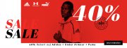 40% Rabatt auf alle Adias, Under Armour & Puma Artikel im my-sportswear Onlineshop