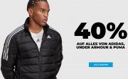 40% Rabatt auf alle adidas, Under Armour und PUMA Artikel bei MySportswear