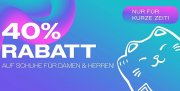 40% Rabatt auf alle Damen und Herren Schuhe bei Mirapodo
