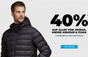 40% Rabatt auf alles von Adidas, Under Armour und Puma bei MySportswear