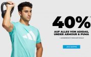 40% Rabatt auf alles von Adidas, Under Armour und Puma im MySportswear Shop