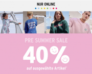 40% Rabatt im Pre Summer Sale auf ausgesuchte Mode f&uuml;r Damen, Herren und Kinder bei Ernstings Family