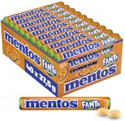 40 Rollen &agrave; 37,5g Mentos Fanta Dragees Frucht-Bonbons mit Original Fanta-Flavour