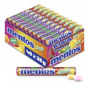 40 Rollen Mentos Fruit Dragees Bonbons mit Frucht-Geschmack