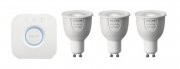 Philips hue Starterset (3x 6,5 W GU10) + Bridge nur 154,95 &euro; inkl. Versand