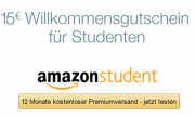 15 &euro; Gutschein f&uuml;r Amazon Student Mitglieder