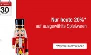 20 % Rabatt auf ausgew&auml;hlte Spielwaren bei Galeria Kaufhof