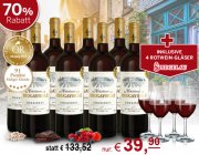 8 Flaschen Chateau Brugayrole Weinpaket + 4 Spiegelau Gl&auml;ser gratis nur 39,90 &euro; 