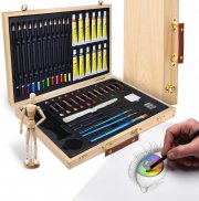 45tlg. Artina Malset Leonardo Malkoffer Set: Acrylfarben, Pinsel, Gliederpuppe uvm. f&uuml;r 23,48&euro;