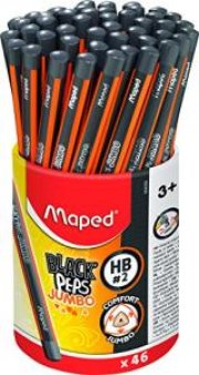 46Stk Maped 854059 Bleistift BLACK'PEPS JUMBO, H&auml;rtegrad: HB 17,08&euro; inkl. Versand (prime)