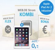 Web.de Stromangebot + iPad Air 2 kostenlos 