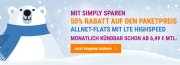 Simply LTE Tarife mit 50 % Rabatt schon ab 6,49 &euro; - monatlich k&uuml;ndbar!