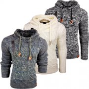 Trendiger Herren Pullover in Strick mit hohem Kragen f&uuml;r nur 27,95 &euro;