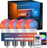 4er Pack HaoDeng E27 WLAN RGB LED Lampen mit App, Alexa und Google Steuerung