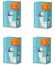 4er Pack LEDVANCE Smart+ Bluetooth Classic60 A60 LED 10W RGBW