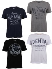 4er Pack Mustang Herren T-Shirts mit Frontprint